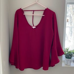 PINK BELL SLEEVE TOP